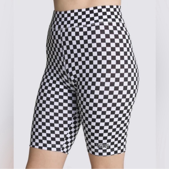 Vans Flying V Black & White Check Legging Shorts - NWT - Picture 2 of 6